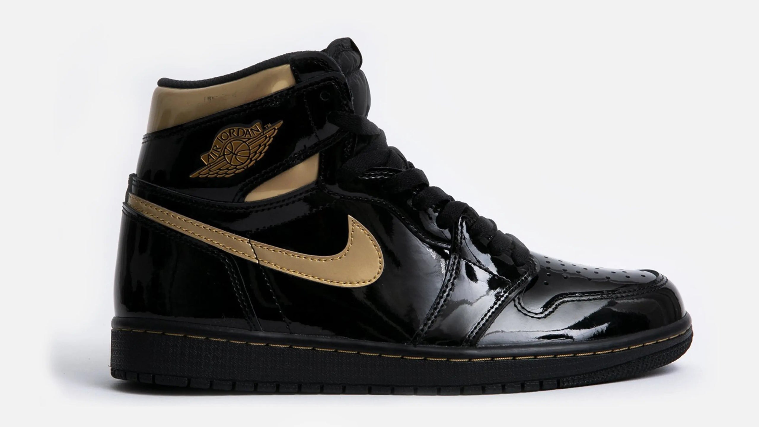 Air Jordan 1 Retro High OG (Black/Metallic Gold-Black) - Patta