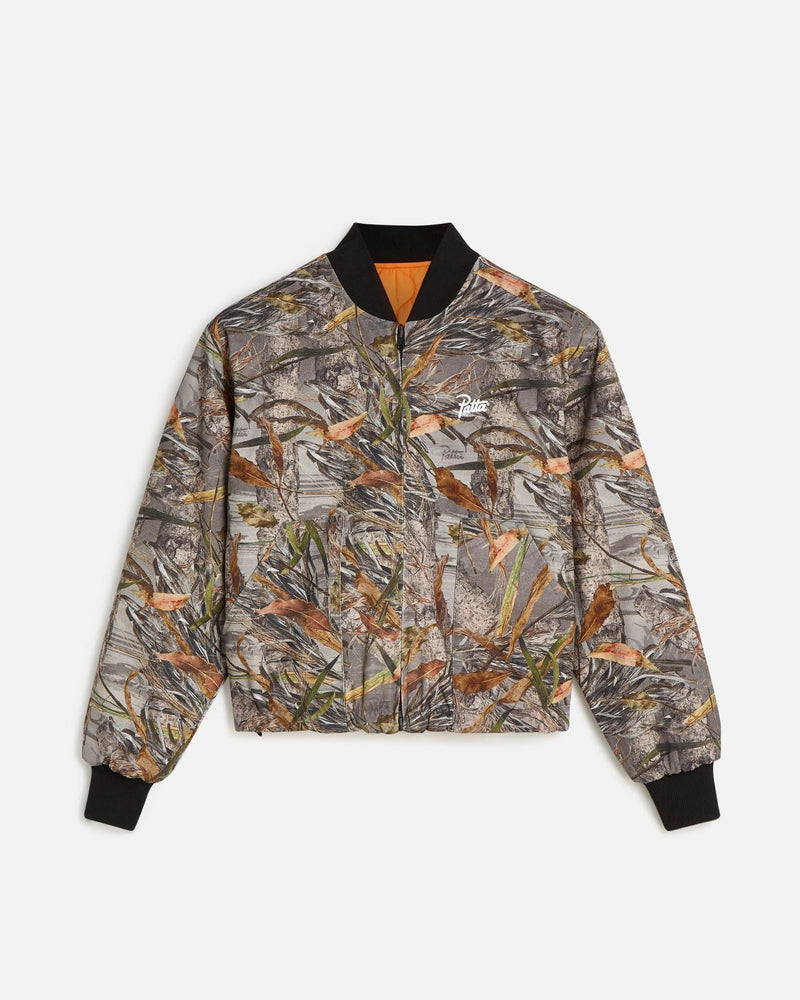 Patta Nature Print Reversible Canvas Bomber Jacket (Nature Print) - Patta