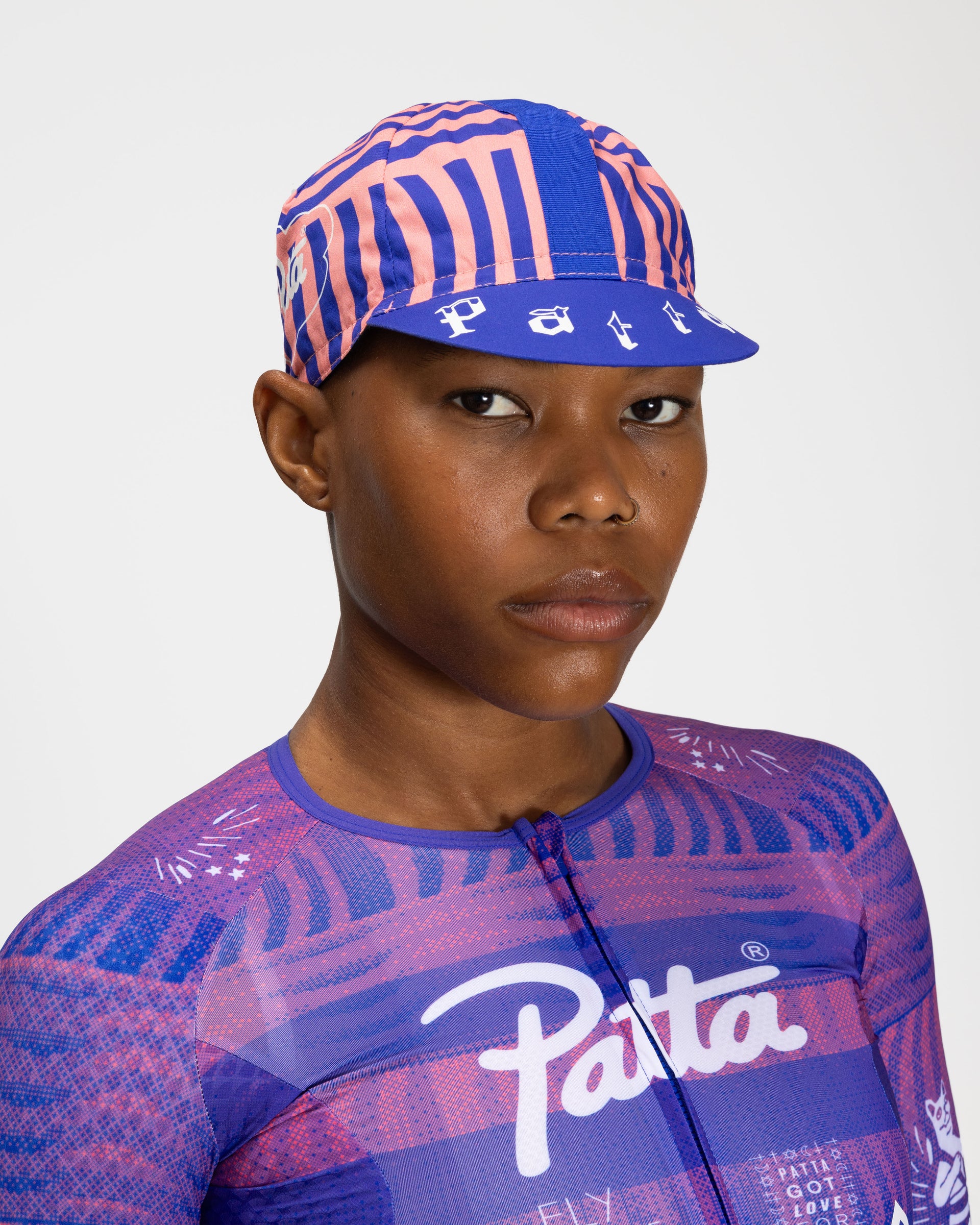 Patta x Rapha Cap II (Flamingo Pink/Royal Blue)