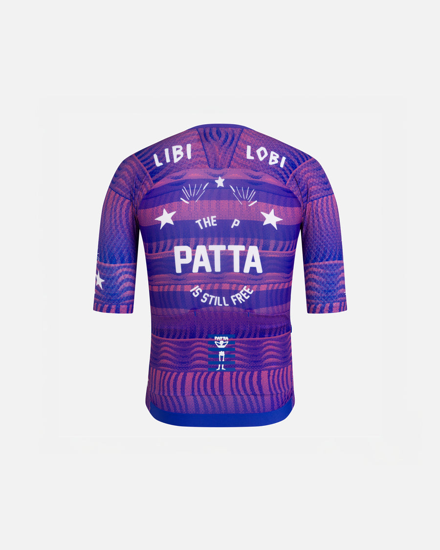 Patta x Rapha Men's Pro Team Aero Jersey (Flamingo Pink/Royal Blue)