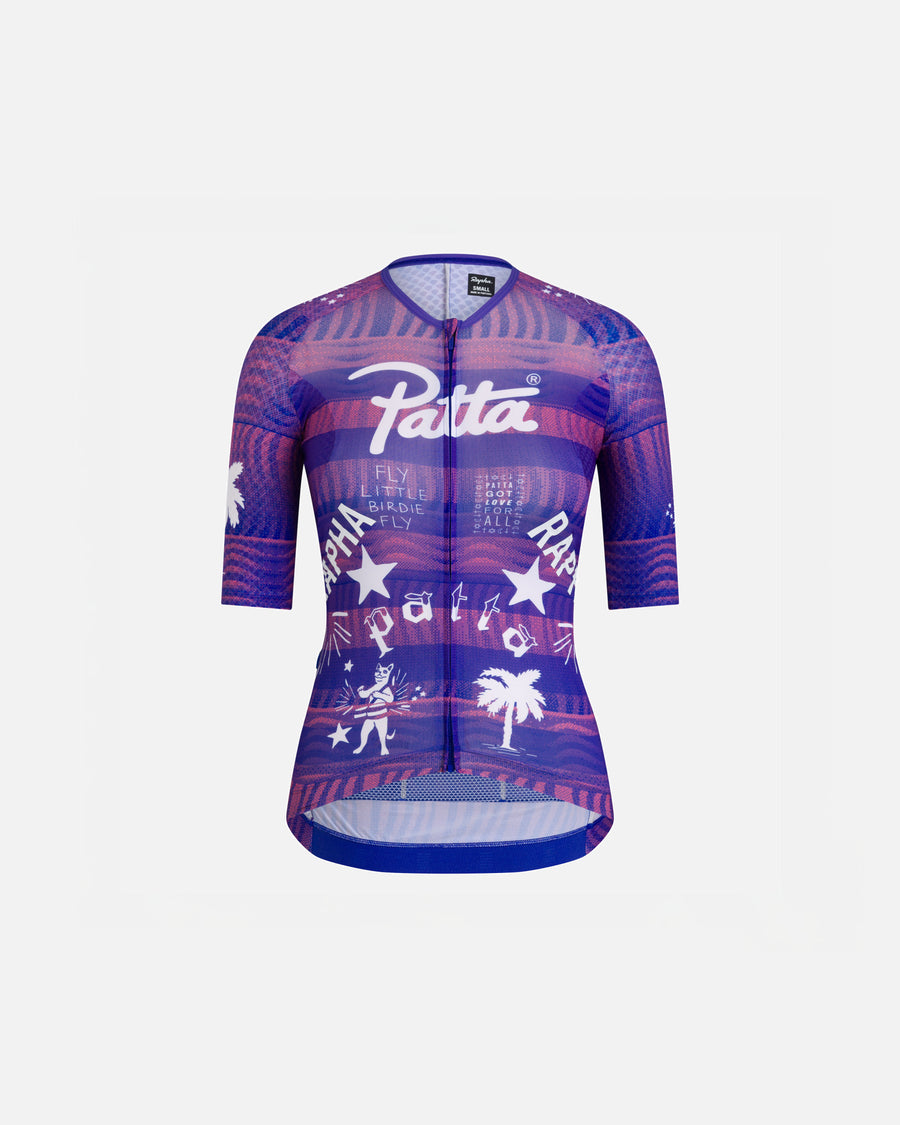Patta x Rapha Women's Pro Team Aero Jersey (Flamingo Pink/Royal Blue)