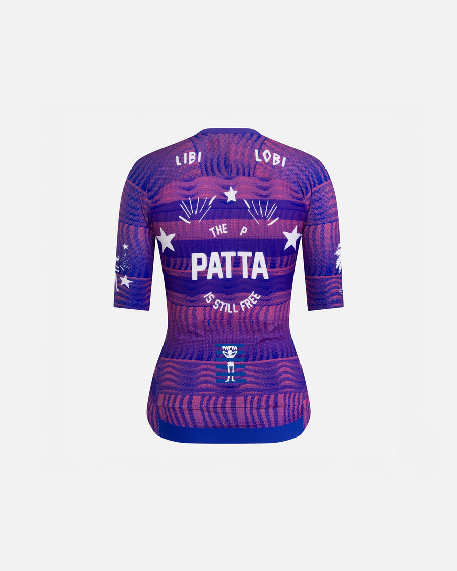 Patta x Rapha Women's Pro Team Aero Jersey (Flamingo Pink/Royal Blue)