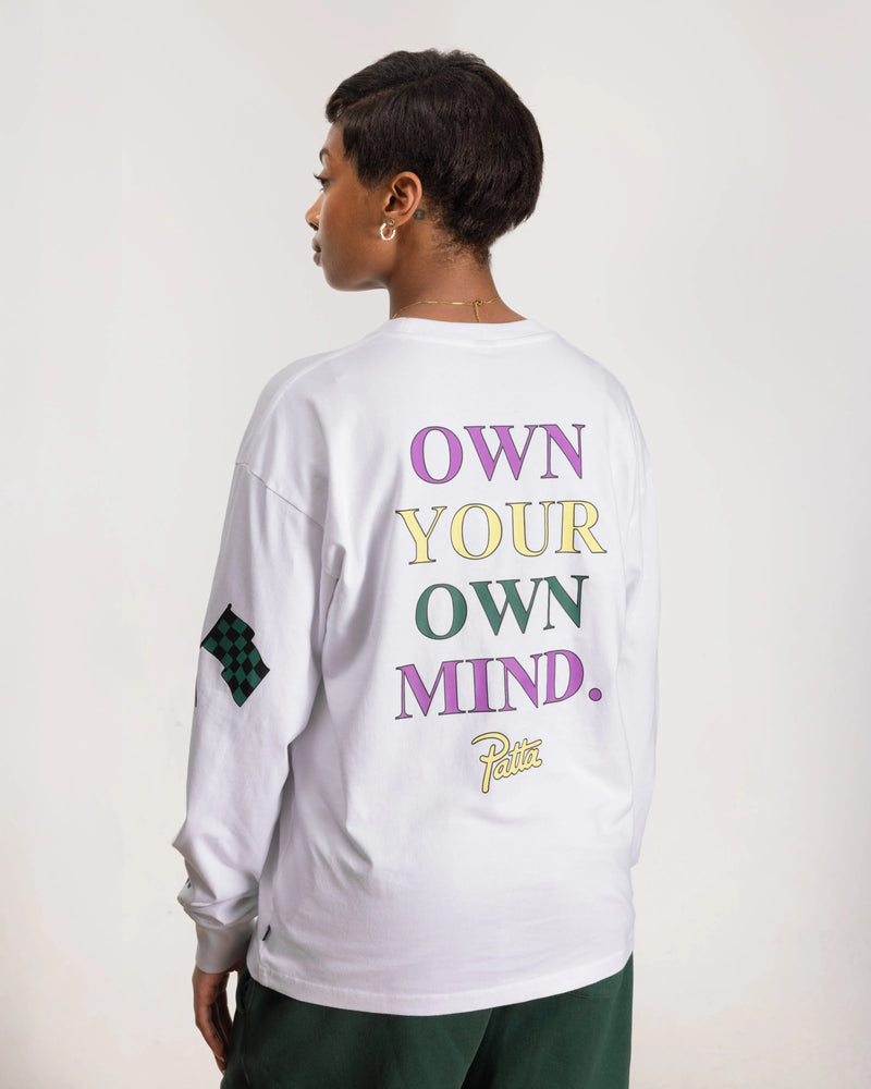 Patta Own Your Own Mind Long Sleeve T-Shirt (White) Patta