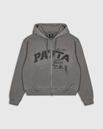 Patta Off Beat Zip Up Hooded Sweater (Brushed Nickel) Patta