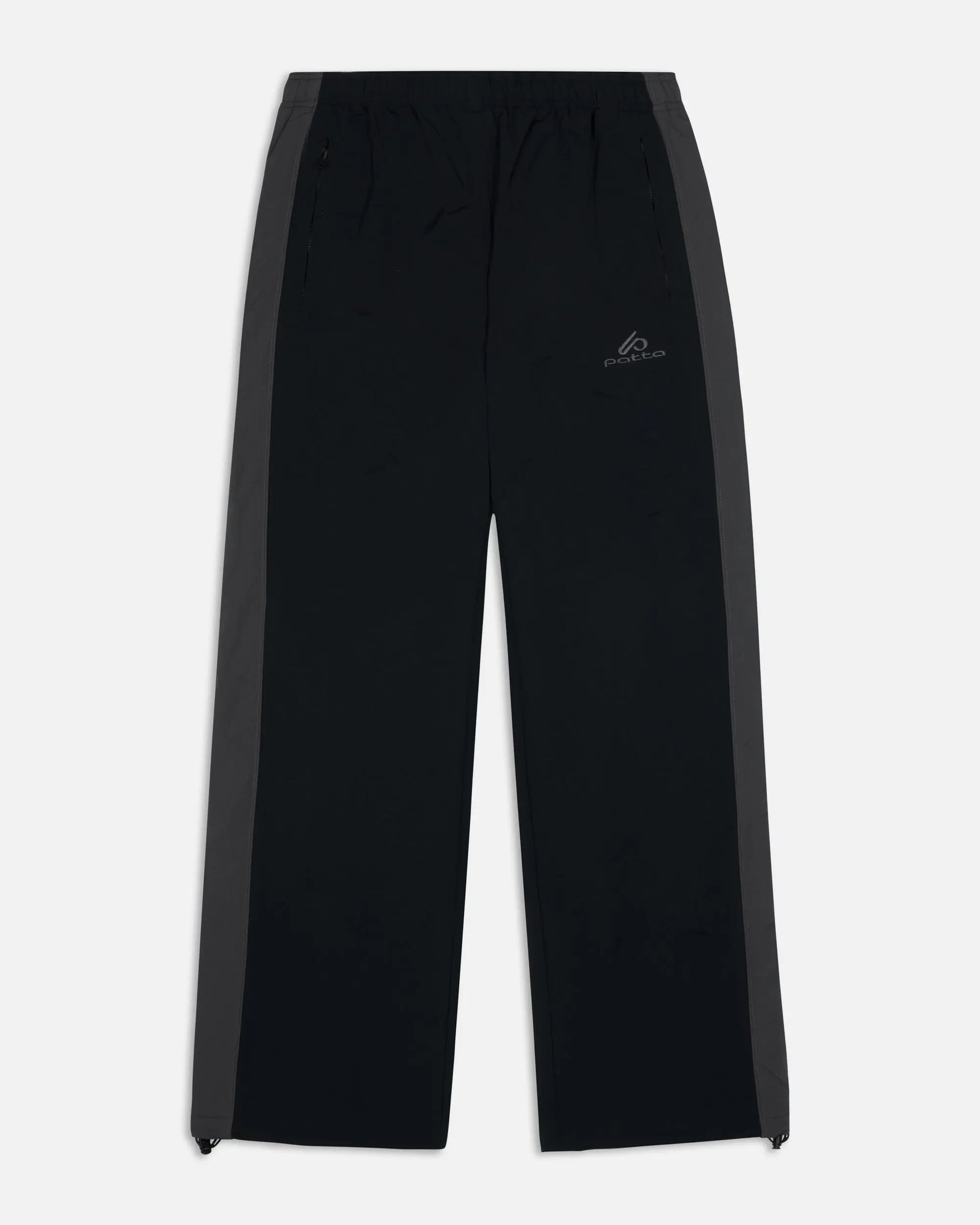 Patta Panelled Oversized Track Pants (Black) Patta