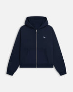 Patta Waffle Reversible Zip Up Hooded Sweater (Black Iris) Patta