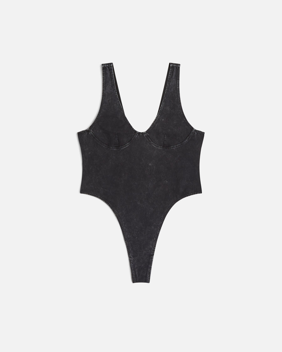 Patta Femme Acid Wash Bodysuit (Black)