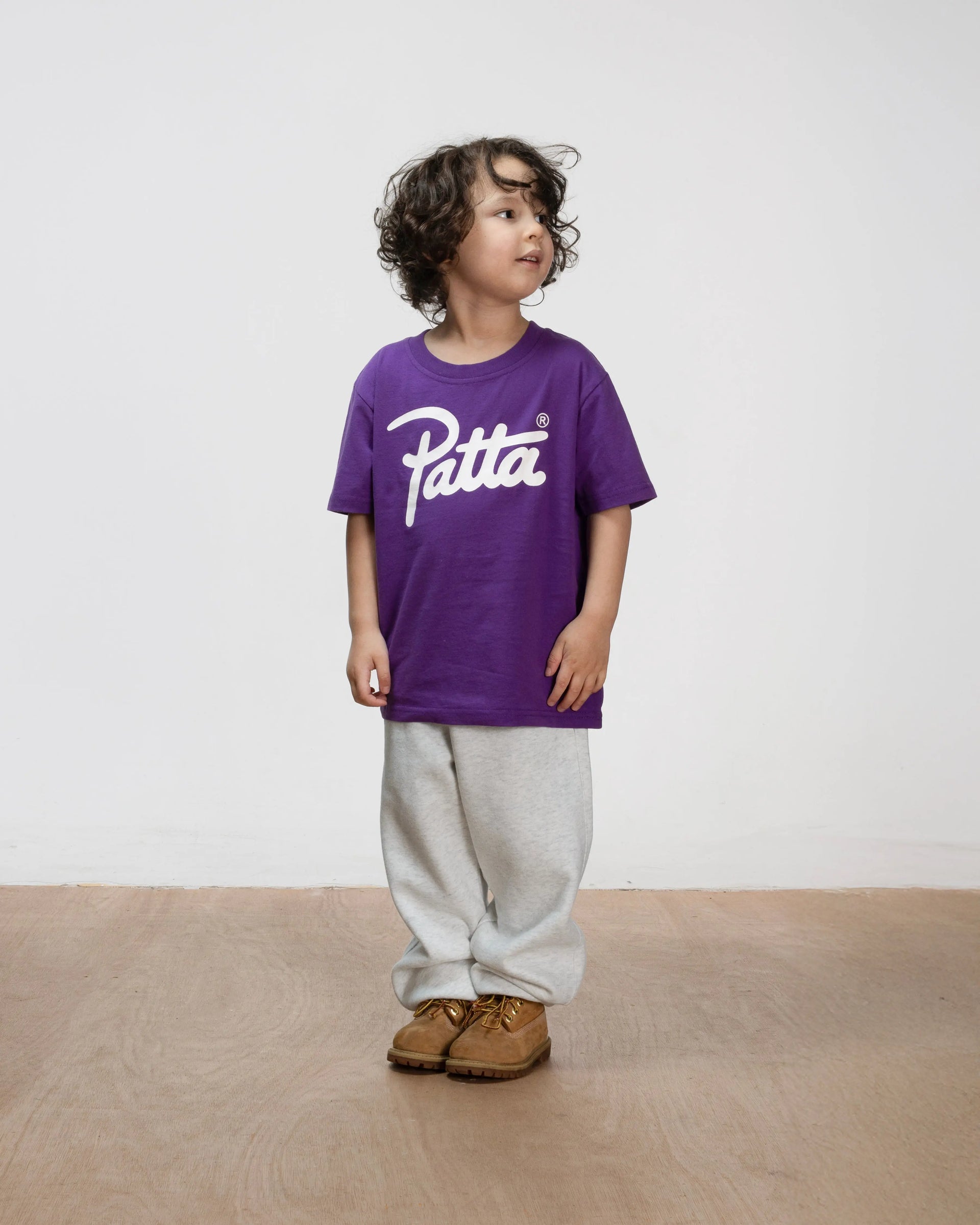 Patta Kids Script Logo T-Shirt (Picasso Lily) Patta