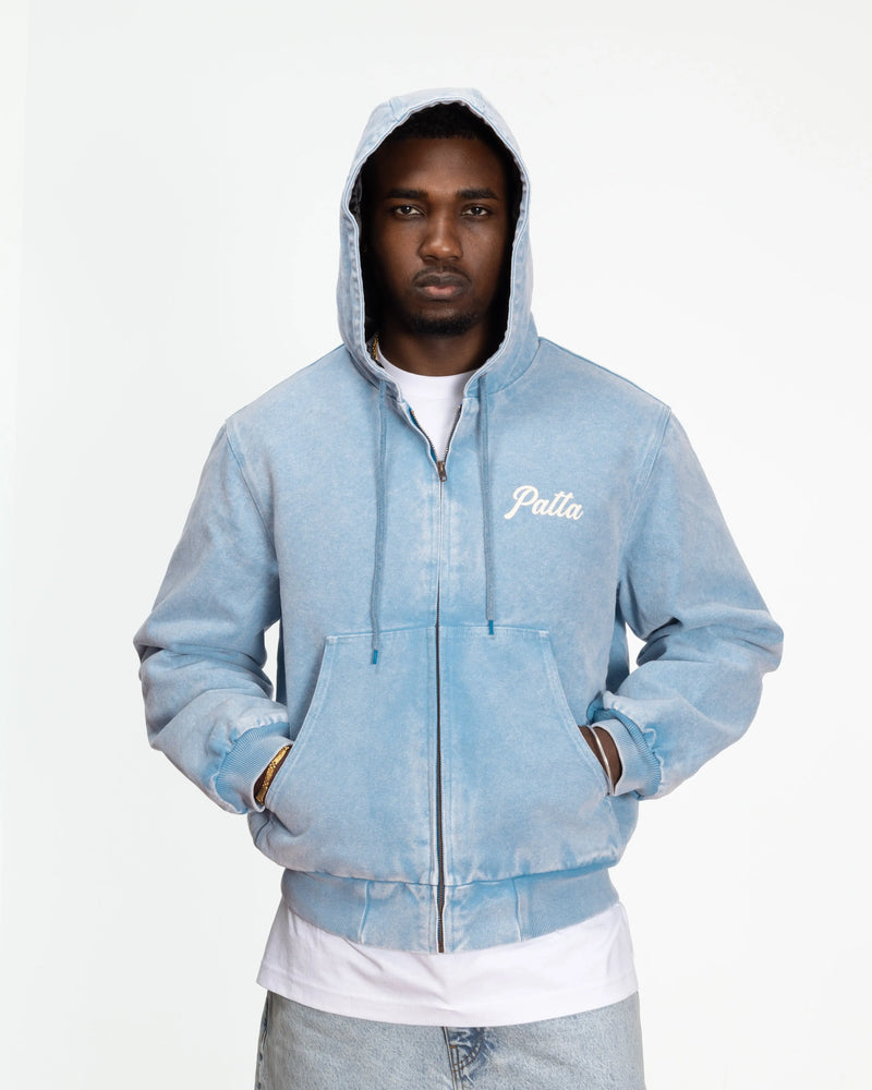 Patta Peace Canvas Hooded Jacket (Light Blue Denim) Patta