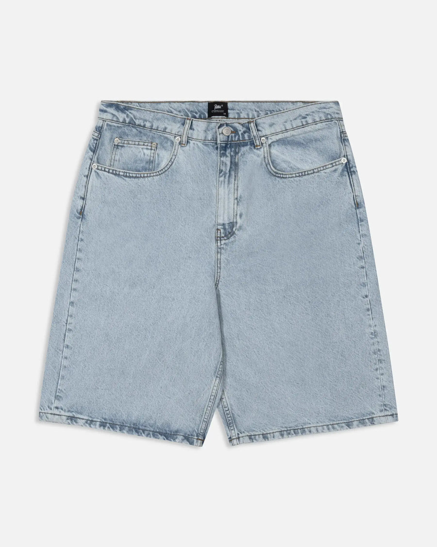 Patta Light Wash Denim Shorts Light Blue Denim (EA) Patta
