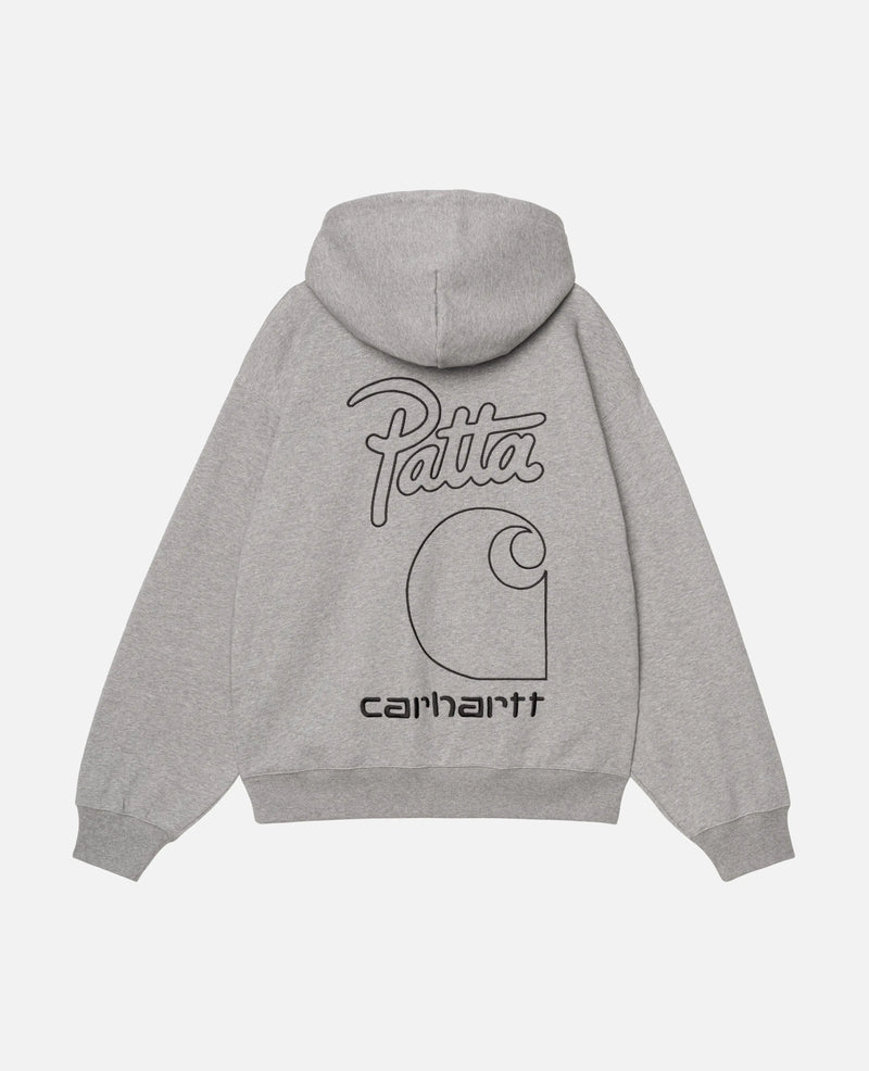 Patta x Carhartt Hooded Sweatshirt (Grey Heather) Patta x Carhartt