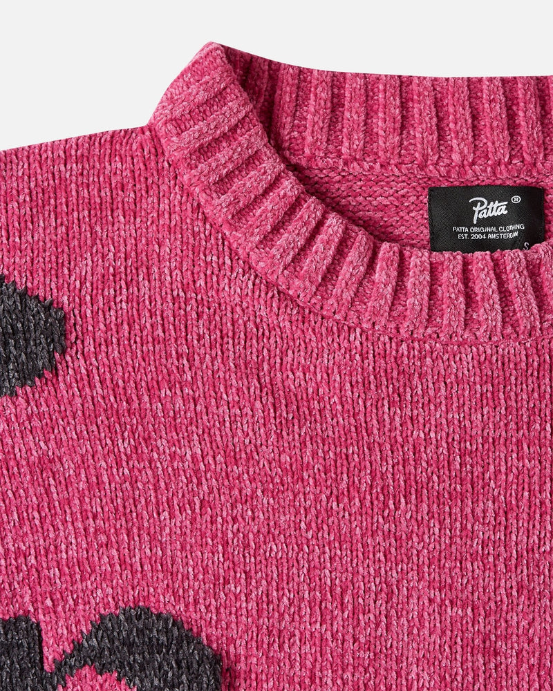 Patta Chenille Knitted Sweater (Fuchsia Red) - Patta