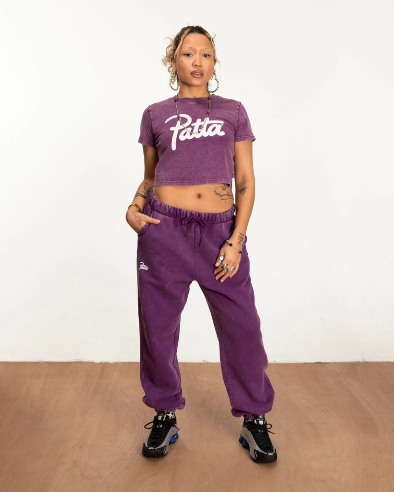 Patta Femme Acid Wash Baby T-Shirt (Dark Purple ) - Patta