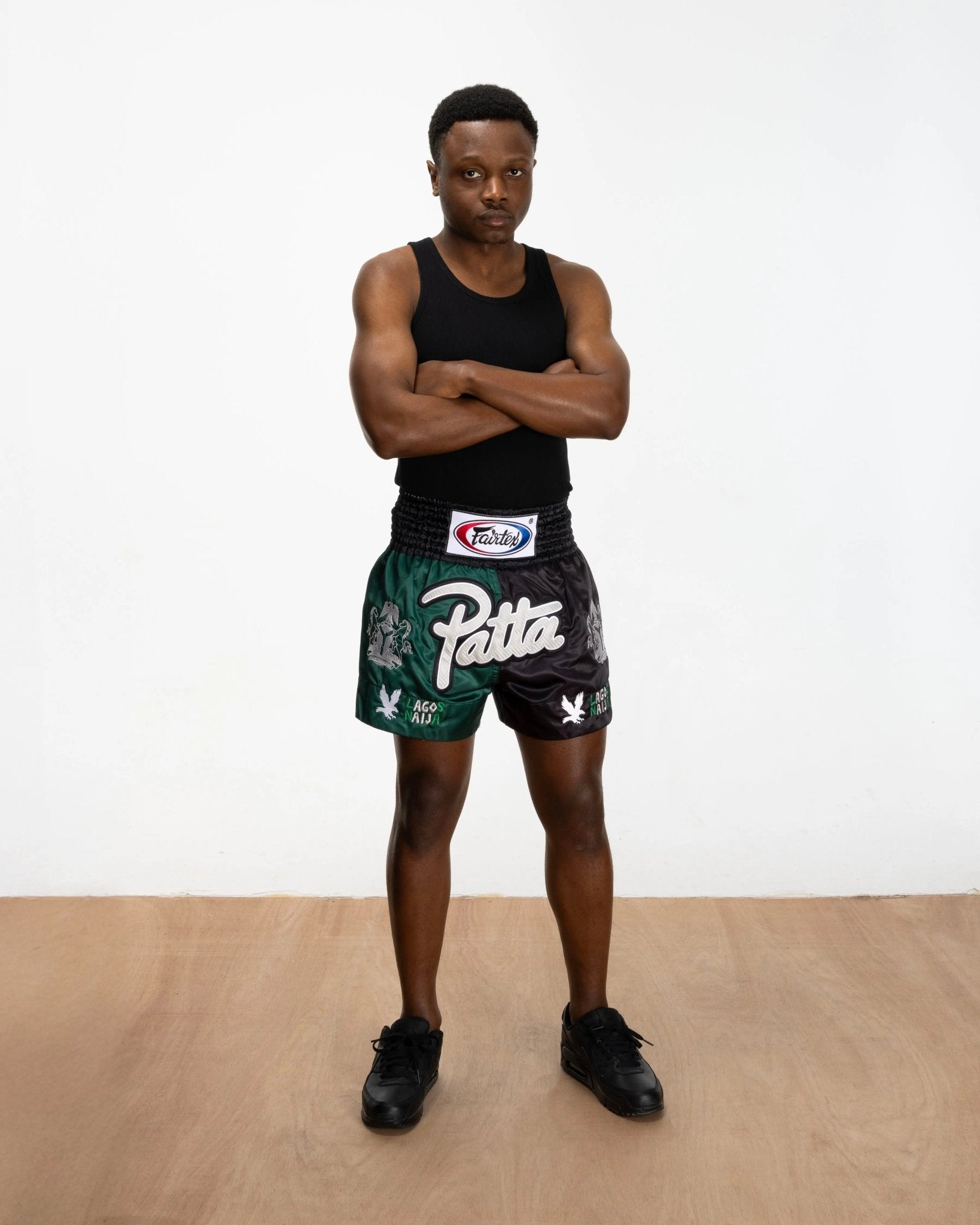 Patta x Fairtex Homecoming 2025 Muay Thai Shorts (Multi/Black/Green) - Patta