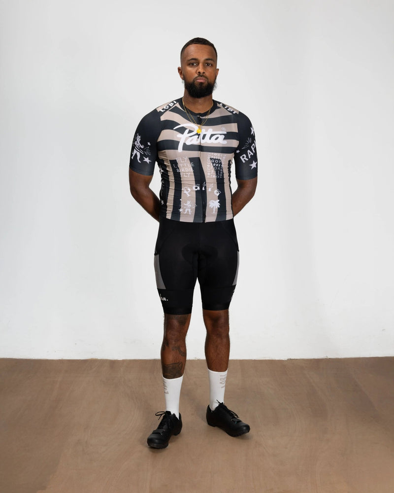 Patta x Rapha Men's Pro Team Training Jersey (Black/Stone) - Patta